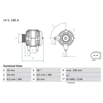 Afbeelding van Bosch Alternator/Dynamo 0 986 081 930