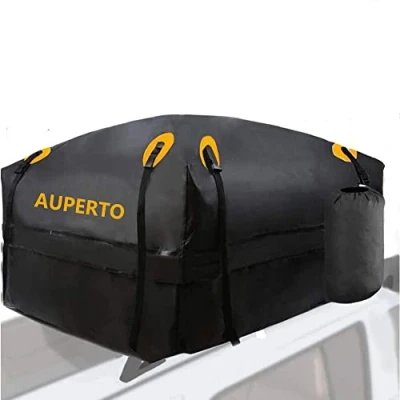 Afbeelding van Devenirriche Autodakkoffer, 425 liter, opvouwbaar, waterdicht, dakkoffer, 15 kubieke voet, auto, tas, opbergbox voor reizen en bagagetransport, auto&#039;s, SUV&#039;s, zwart