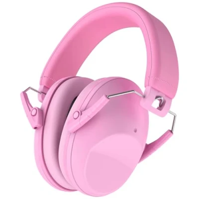 Afbeelding van ProCase Kindergehoorbescherming NRR 22 dB, geluidsbescherming voor peuters, oorbeschermers slapen, reizen en carnavalsoptochten, autisme, ruisonderdrukking, roze