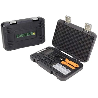 Afbeelding van Handige Crimp PAD 02 Tool Kit&#039; Veelzijdige Precisie Universele Krimpset met Inter Changeable Dies.Made in Japan. ENGINEER, Oranje