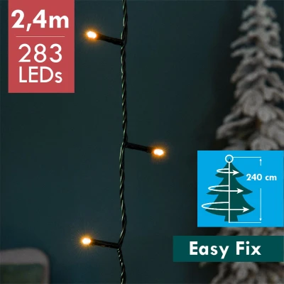 Afbeelding van Easy fix Kerstboom verlichting met 283 LED lampjes tot 2,4m Goud
