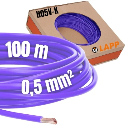 Afbeelding van LAPP 4510071 Draad H05V K 1 x 0.50 mm² Violet 100 m