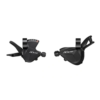 Afbeelding van SHIMANO Schakelhendel, 2 x 9 V, Indic Sl m3100 Alivio, uniseks, volwassenen, zwart (zwart), eenheidsmaat