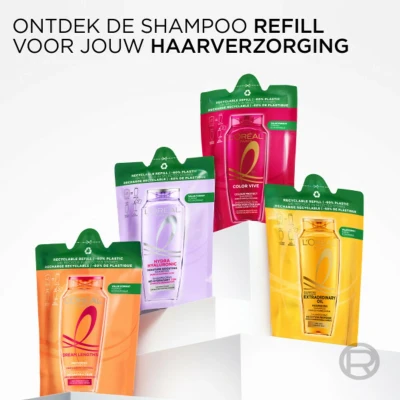 Afbeelding van 3x L&#039;Oréal Elvive Dream Lengths Shampoo Refill 250 ml