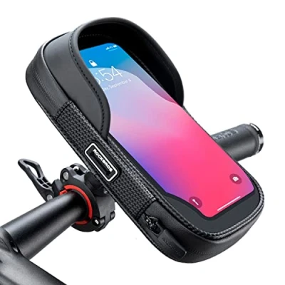 Afbeelding van ROCKBROS Fietsstuurtas, waterdichte Fietstelefoonhouder, 360 rotatie Fiets mobiele Telefoonhouder gevoelig Touchscreen Telefoonhoes voor iPhone XR XS MAX X 8 7 / Samsung Galaxy S8 S7 Note tot 6.0&quot;