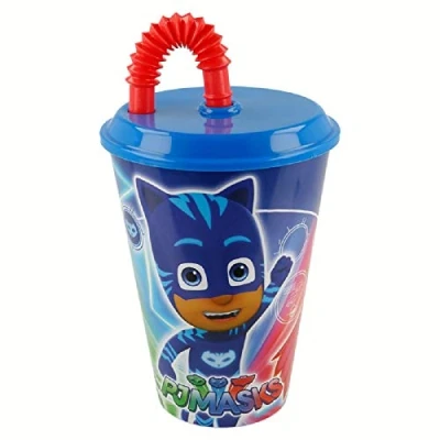Afbeelding van ALMACENESADAN PJ Masks Snackbeker; inhoud 400 ml; product van herbruikbare kunststof; BPA vrij; diameter 8,4 cm, hoogte 18,7 cm