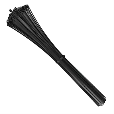 Afbeelding van intervisio Zwarte Hersluitbare Kabelbinders Extra lang 540 mm x 7.6 Herbruikbaar Tie Wraps 540mm Hoge kwaliteit Premium Nylon Losneembaar Zwart 100 stuks