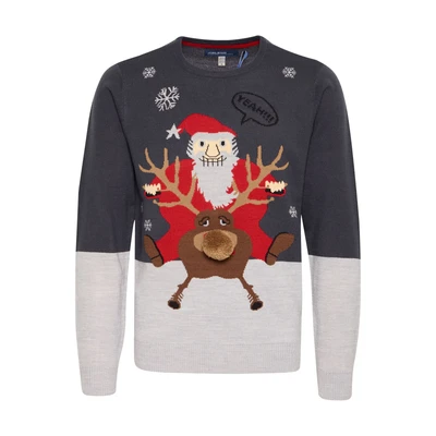 Afbeelding van Blend Rudolph Sweater, Heren, Maat: Large, Navy/san