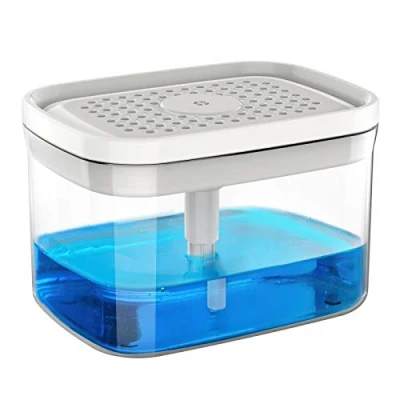 Afbeelding van MR.SIGA 2 in 1 zeepdispenser keukenwasmiddel dispenser pomp met sponshouder wasmiddeldispenser navulbaar