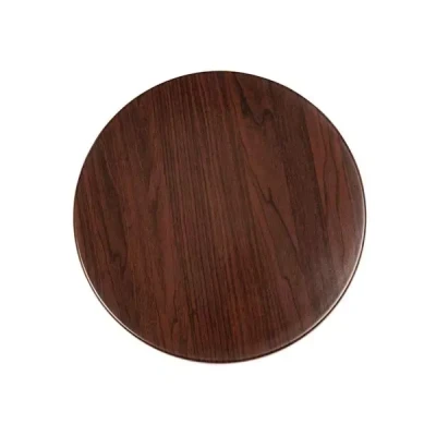 Afbeelding van Bolero rond tafelblad donkerbruin 60cm