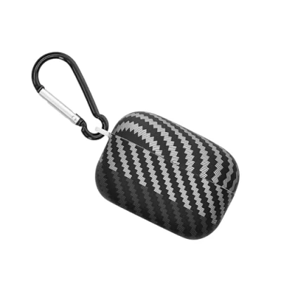 Afbeelding van kwmobile koptelefoon oortjes hoes compatibel met Sony LinkBuds S case Kunststof oordopjes cover Aramide patroon in zwart/grijs