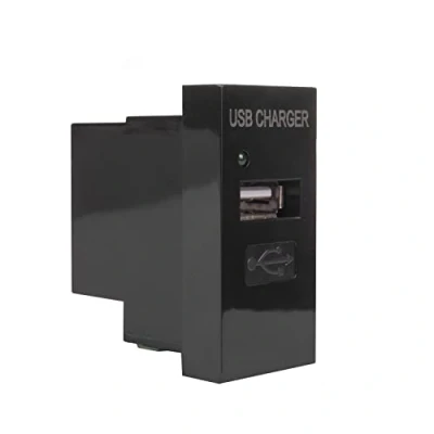 Afbeelding van Maclean USB contactdoos tot 1A Modulaire wandcontactdoos inbouw (USB 1A, Zwart)