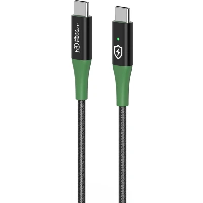 Afbeelding van Microconnect MC SMART USB C 02 kabel 2.0 2 m Zwart, Groen