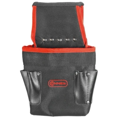 Afbeelding van Connex Nagel en gereedschapstas 5 vakken met riemlus van polyester onderhoudsvriendelijk/gereedschapstas voor de riem/riemtas/nageltas / COX952079