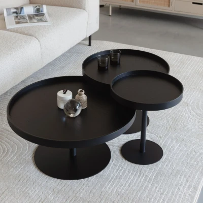 Afbeelding van Puur Lars sidetable zwart S Polywood
