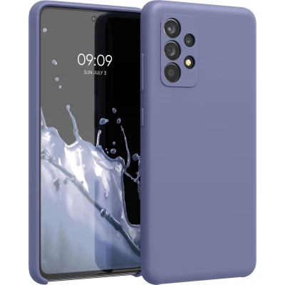 Afbeelding van kwmobile telefoonhoesje geschikt voor Samsung Galaxy A52 / 5G A52s Hoesje met siliconen coating Smartphone case in lavendelgrijs