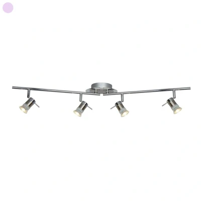 Afbeelding van Searchlight Badkamer opbouwspot Aries 4 lichts grijs 7444CC LED