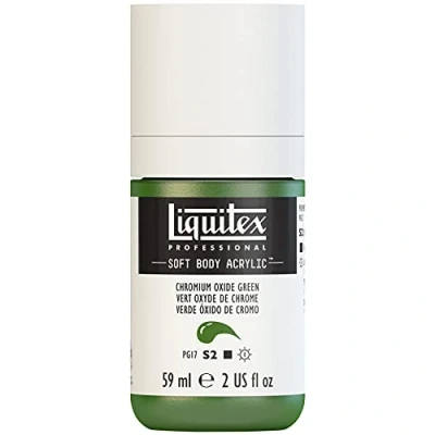 Afbeelding van Liquitex 1959166 Professional Acrylfarbe Soft Body Künstlerfarbe in cremiger deckender Konsistenz, hohe Pigmentierung, lichtecht &amp; alterungsbeständig, 59ml Flasche Chromoxidgrün