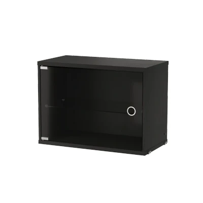 Afbeelding van String vitrinekast 58 cm Zwart gebeitst essenhout