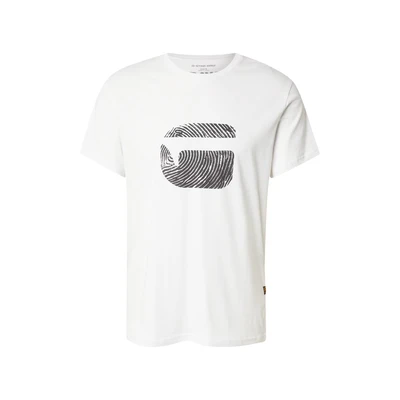 Afbeelding van G STAR Heren Finger Print Burger R T shirt, wit (White D26041 c506 110), M