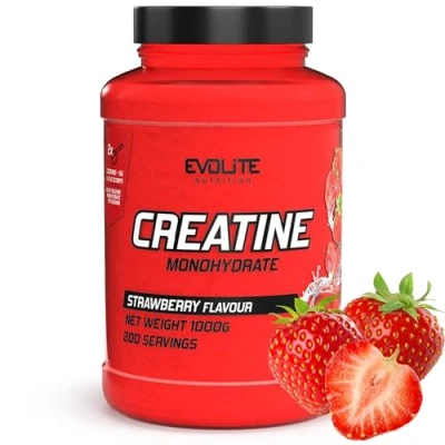 Afbeelding van Evolite Nutrition Creatine Monohydrate 1 Kg Flavour Poeder Zoals Pre Workout Booster Spieropbouw Smaakpoeder Zonder Calorieën