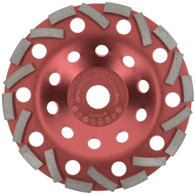 Afbeelding van PRODIAMANT Diamant slijpschijf Ø 180 mm Turbo voor beton, natuursteen, metselwerk, snelle slijpschijf, 22,2 opname, dubbele rij, professionele kwaliteit