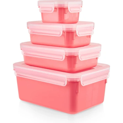 Afbeelding van Tefal MasterSeal Colour vershoudbakjes 4 delige set Roze