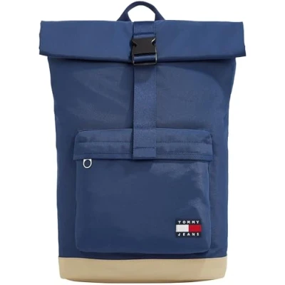 Afbeelding van Tommy Jeans Daily Rolltop Backpack Rugzak, Heren, Maat: One Size, Blue