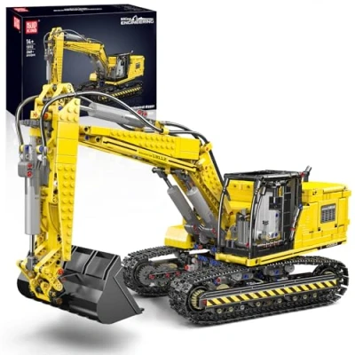 Afbeelding van Mould King Technik graafmachine, APP op afstand bestuurde gemotoriseerde rupsgraafmachine, high tech gemotoriseerd vrachtwagenmodel, klembouwstenen, bouwset voor jongens en meisjes vanaf 14 jaar