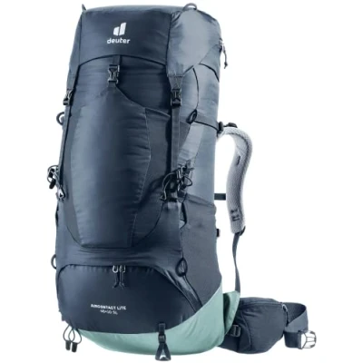 Afbeelding van Deuter Aircontact Lite 45 + 10 SL Backpack Dames Ink Jade Zwart Backpacks