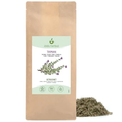 Afbeelding van IDDA Herbal tijmthee (500 g) losse thee tijm gedroogd en gesneden 100% natuurlijk puur voor de bereiding van kruidenmengsels kruidenthee
