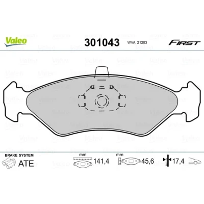 Afbeelding van Valeo Remblokset 301043