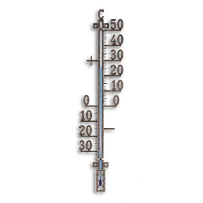Afbeelding van Thermometer buiten metaal koperkleurig