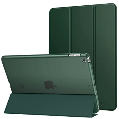 Afbeelding van MoKo Case Fit 2018/2017 iPad 9.7 5th/6th Generation, Slim Lightweight Smart Shell Stand Cover with Translucent Frosted Back Protector 2018/2017, Midnight Green (Auto Wake/Sleep)