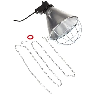 Afbeelding van Kerbl Infrarood warmtestraler voor biggen/kuikens (zonder lamp, aluminium kap ø 21 cm, kabel 2,5 m, incl. bevestigingsketting, draagkracht 20 kg, met ventilatiesleuven) 2228