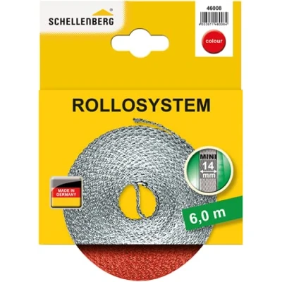 Afbeelding van Schellenberg 46008 Rolluikband Mini 14 mm, 6 m, rood