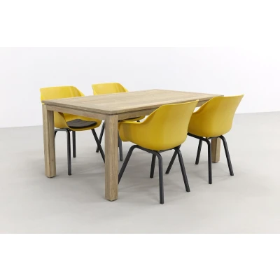 Afbeelding van Hartman Sophie Element geel/Rome grey 170 cm. tuinset 5 delig