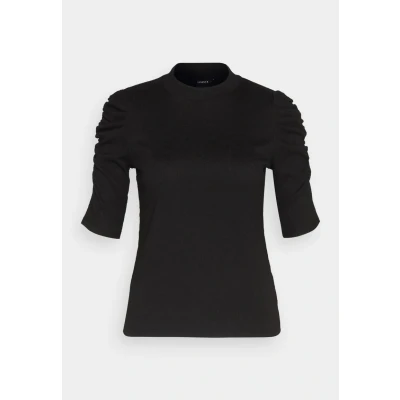 Afbeelding van Lindex Lorelai Solid Tshirt print, Dames, Maat: 34, Black