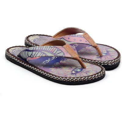 Afbeelding van GOBY Eyes Slippers Sandalen Hoge kwaliteit Handmade Maat 40