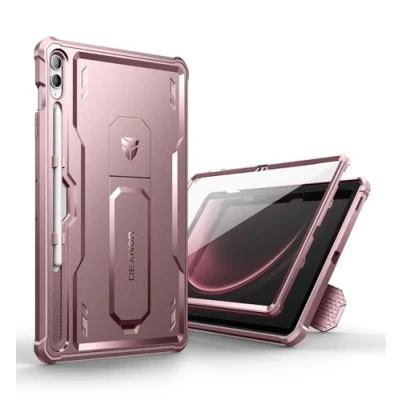 Afbeelding van Dexnor voor Samsung Galaxy Tab S9 FE+ hoesje, [ingebouwde schermbeschermer en kickstand] zware militaire bescherming schokbestendige beschermhoes