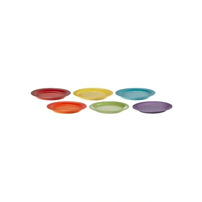 Afbeelding van Le Creuset Rainbow dinerbord 27 cm set van 6 Multicolor
