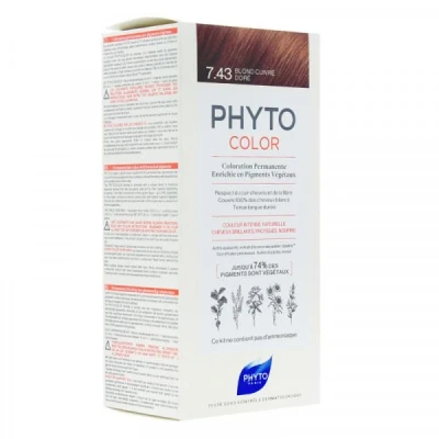 Afbeelding van Permanente kleur PHYTO PhytoColor 7.43 rubio dorado cobrizo Geen ammoniak