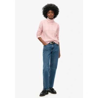 Afbeelding van Superdry ROLL NECK Trui, Maat: 36, Nappa pink twist