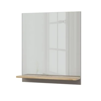 Afbeelding van Vicco Badkamerspiegelkast Marelle, Grijs/Artisanaal eiken, 60 x 67 cm met plank