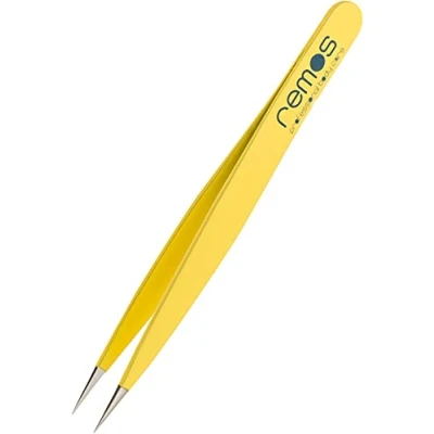Afbeelding van REMOS Splinterpincet Edelstaal [INOX] 9,5 cm Fijne Punt Geel