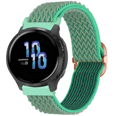 Afbeelding van Elastisch nylon bandje Universeel 22 mm aansluiting Turquoise iMoshion Textiel