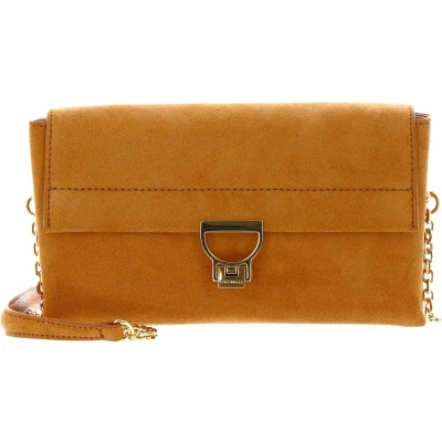 Afbeelding van COCCINELLE Leren Schoudertas Arlettis Suede Handbag Paprika Oranje