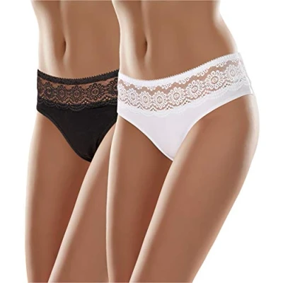 Afbeelding van Merry Style Dames Slip MSGAB21 ((2Pack) Zwart/Beige, 38 (Fabrieksgrootte: M))