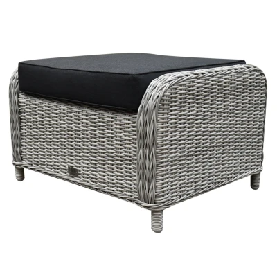 Afbeelding van Toscane voetenbank 60x74xH47 cm wit grijs