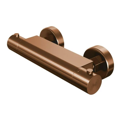 Afbeelding van Brauer Copper Edition Thermostaatkraan opbouw 2 gladde knoppen PVD geborsteld koper